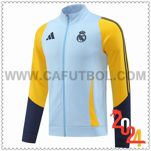 Chaquetas Futbol Real Madrid Azul/Amarillo 2024 2025