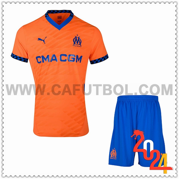 Tercero Nuevo Equipacion del Marsella OM Ninos 2024 2025