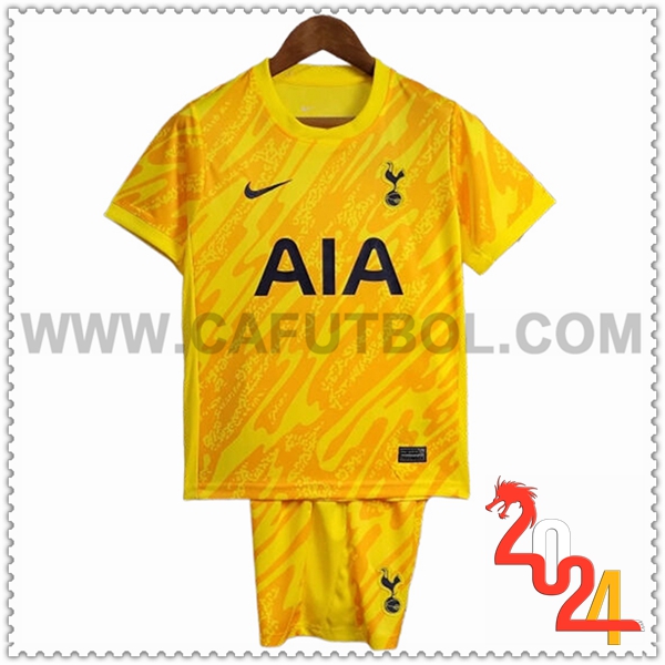 Equipacion Portero Tottenham Hotspurs Ninos AMARILLO 2024 2025