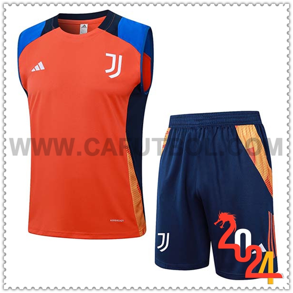 Camiseta Entrenamiento sin mangas Juventus Naranja/Azul 2024 2025