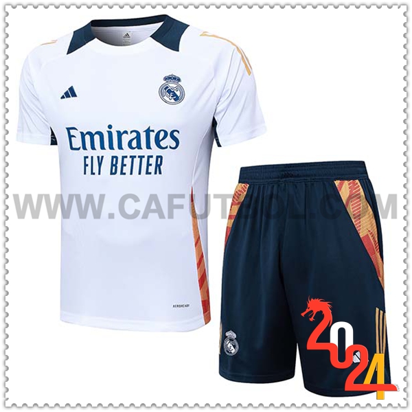 Camiseta Entrenamiento Real Madrid Blanco/Naranja 2024 2025