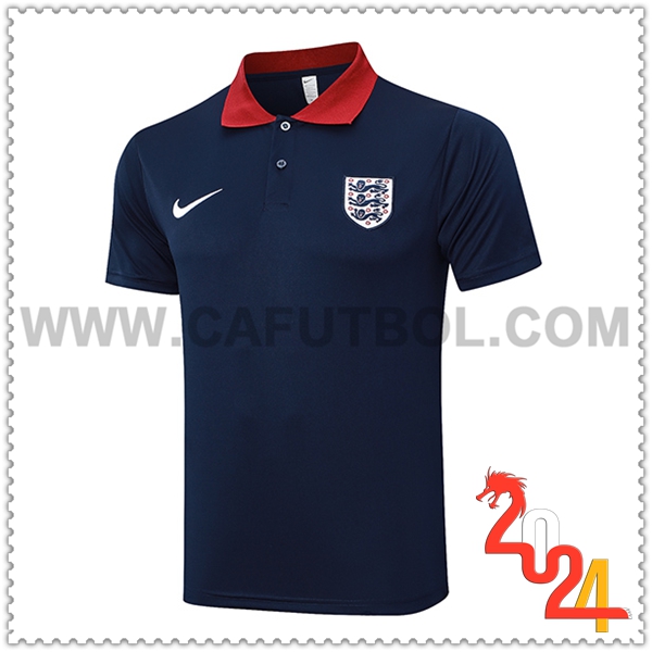 Camiseta Polo Inglaterra azul real 2024 2025