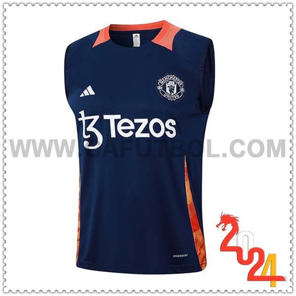 Chalecos De Futbol Manchester United Azul/Naranja 2024 2025