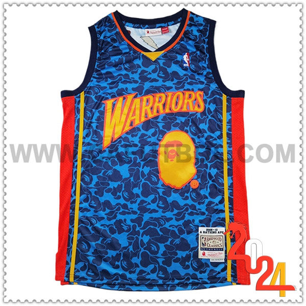 Camisetas Golden State Warriors (BAPE #93) 2024/25 Azul/Amarillo/Rojo