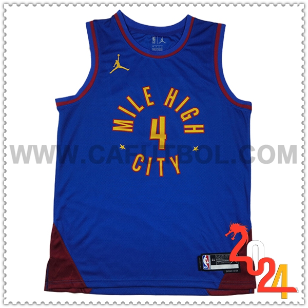 Camisetas Denver Nuggets (WESTBROOK #4) 2024/25 Azul/Rojo