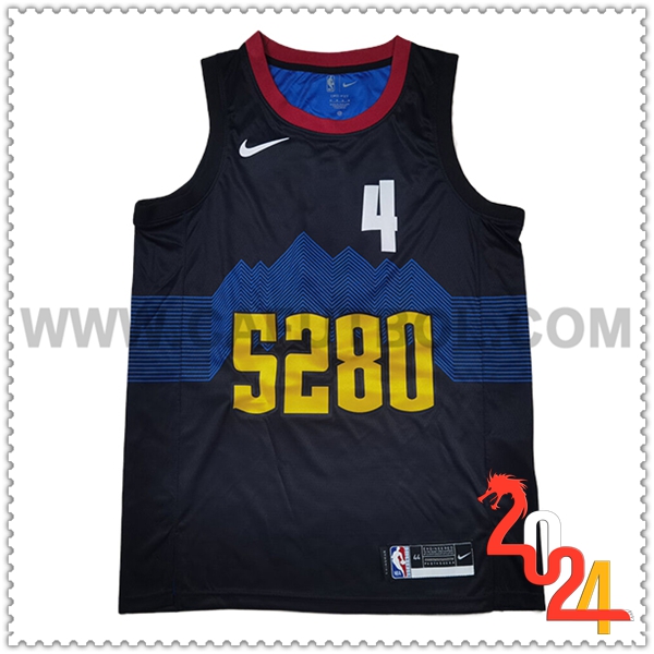 Camisetas Denver Nuggets (WESTBROOK #4) 2024/25 Negro/Azul