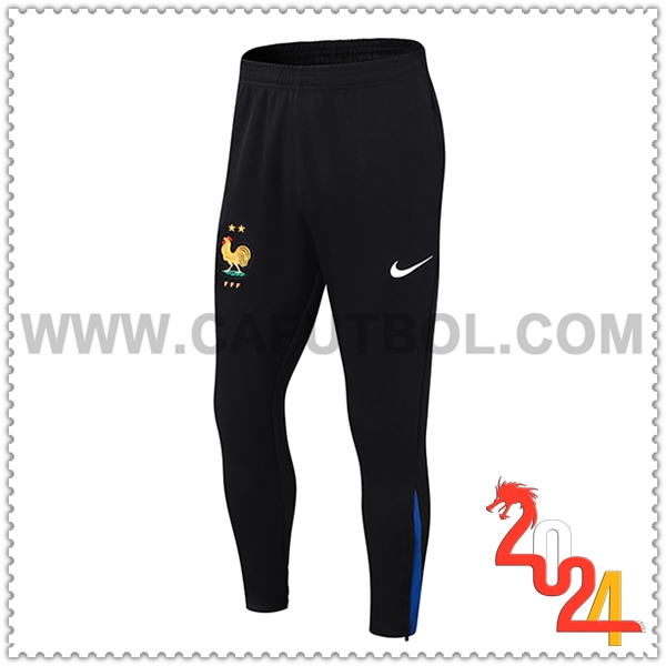 Pantalones Entrenamiento Francia Negro/Azul 2024 2025