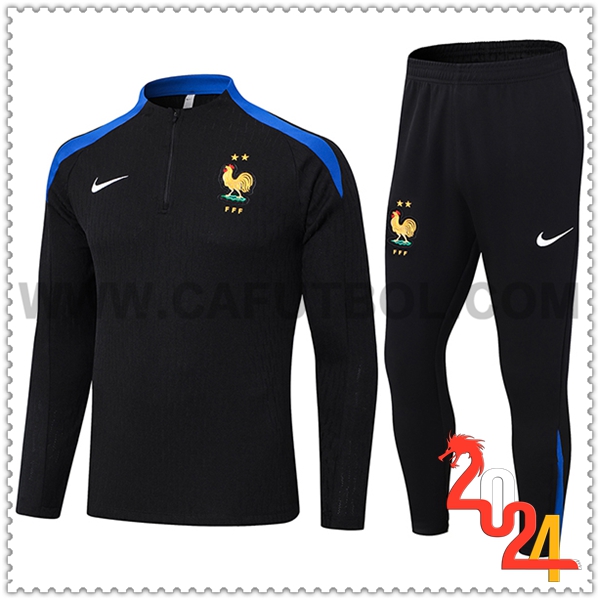 Chandal Futbol Francia Negro/Azul 2024 2025