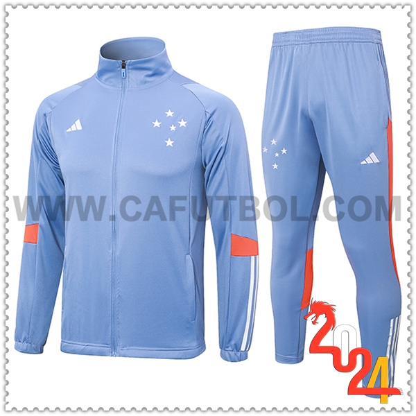 Chandal Futbol Chaquetas Cruzeiro Gris/Naranja 2024 2025