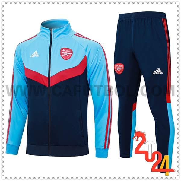 Chandal Futbol Chaquetas Arsenal Azul/Rojo 2024 2025