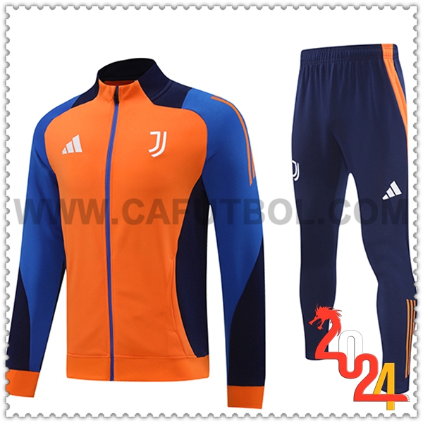 Chandal Futbol Chaquetas Juventus Naranja/Azul 2024 2025