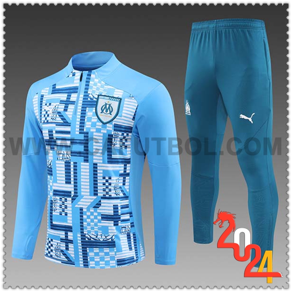 Chandal Futbol Marsella Ninos Azul Claro 2024 2025