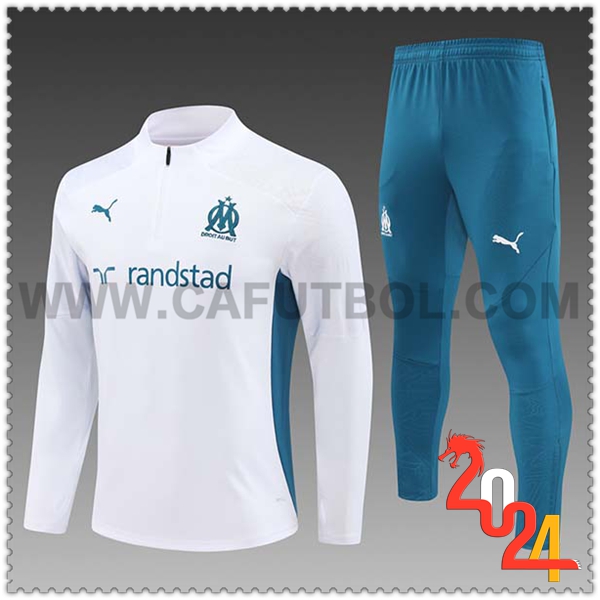 Chandal Futbol Marsella Ninos Blanco/Verde 2024 2025