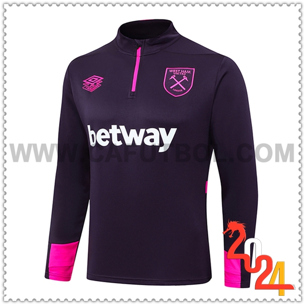 Sudadera Entrenamiento West Ham Violeta 2024 2025