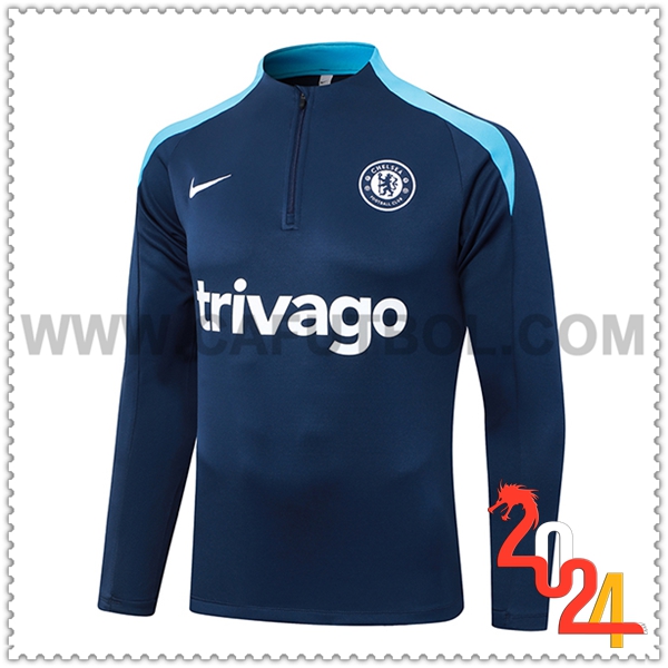 Sudadera Entrenamiento FC Chelsea azul real 2024 2025