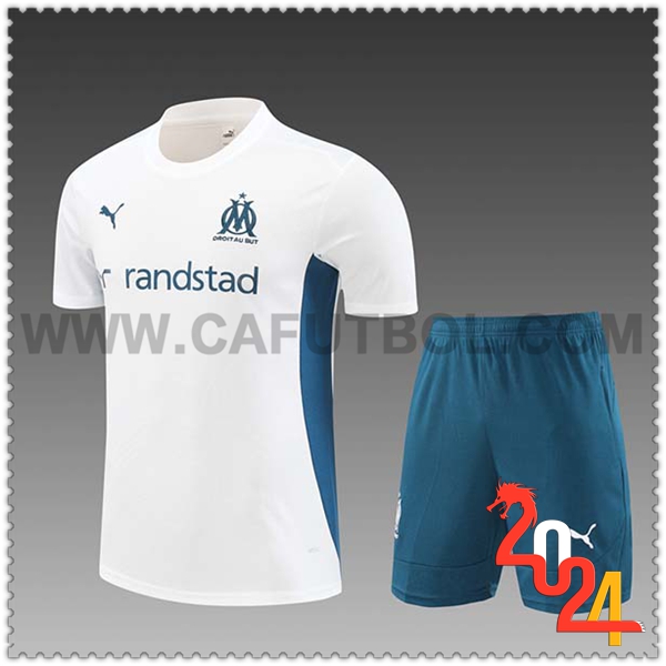 Camiseta Entrenamiento Marsella Ninos Blanco/Verde 2024 2025