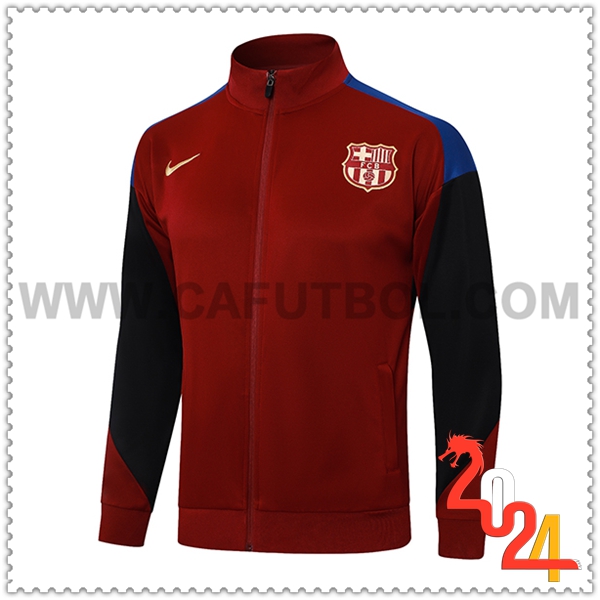 Chaquetas Futbol FC Barcelona Rojo/Negro/Azul 2024 2025