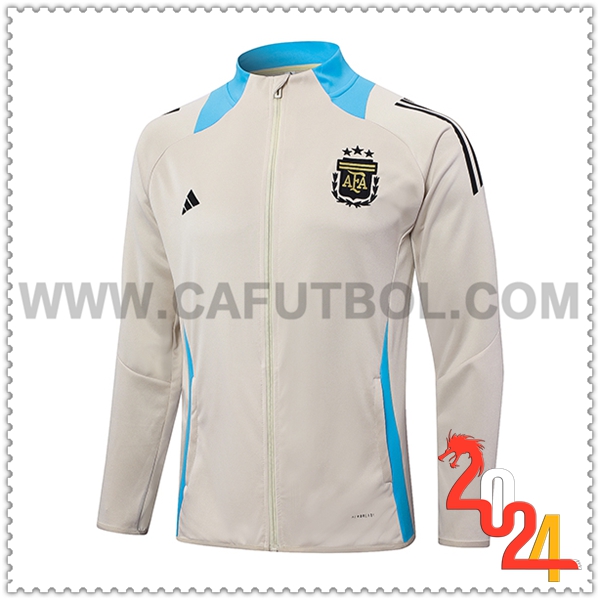 Chaquetas Futbol Argentina Beige/Azul 2024 2025