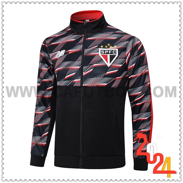 Chaquetas Futbol Sao Paulo FC Negro/Rojo 2024 2025