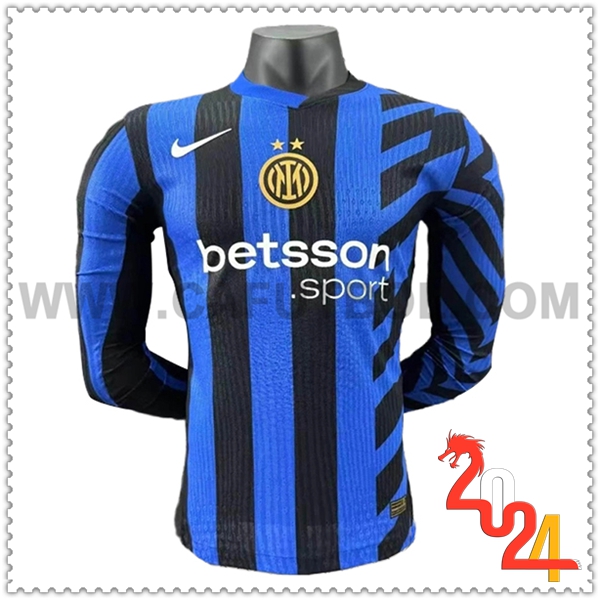 Primera Camiseta Futbol Inter Milan Mangas largas 2024 2025