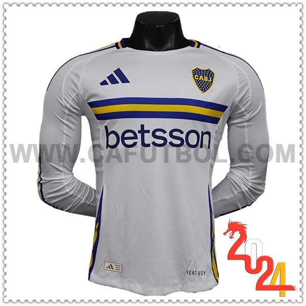 Segunda Camiseta Futbol Boca Juniors Mangas largas 2024 2025