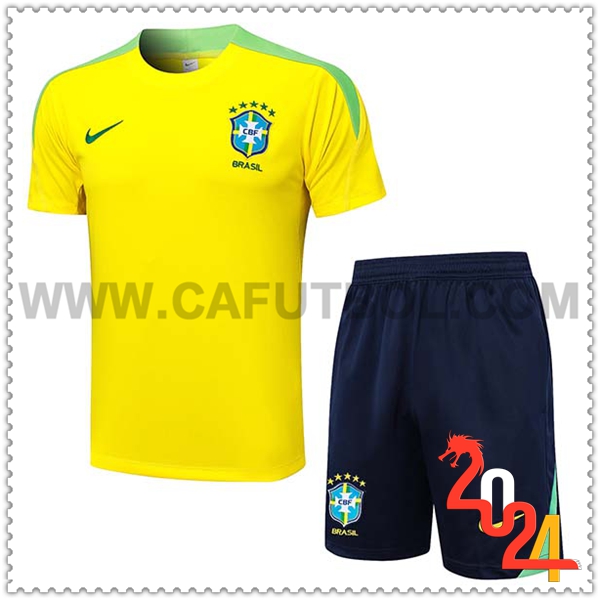 Camiseta Entrenamiento Brasil Amarillo/Verde 2024 2025