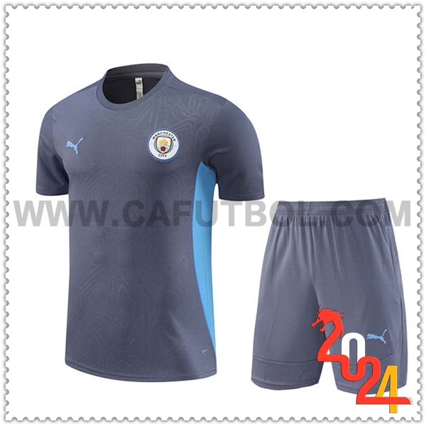 Camiseta Entrenamiento Manchester City Gris/Azul 2024 2025