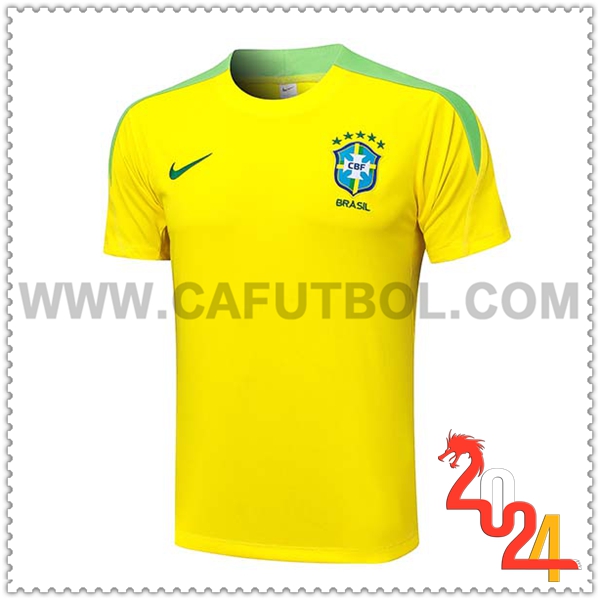 Camiseta Entrenamiento Brasil Amarillo/Verde 2024 2025