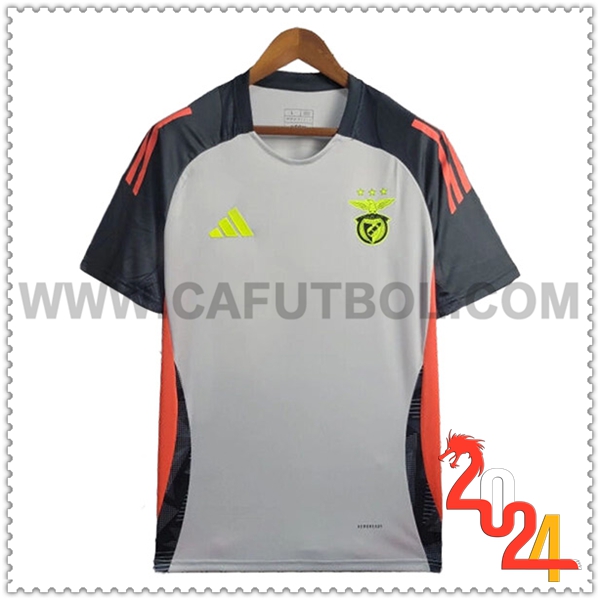 Camiseta Entrenamiento S.L.Benfica Gris/Negro/Naranja 2024 2025