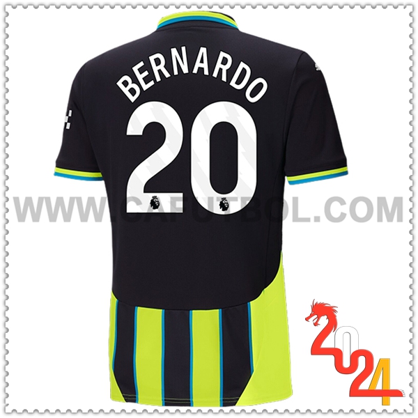 Segunda Camiseta Futbol Manchester City BERNARDO #20 2024 2025