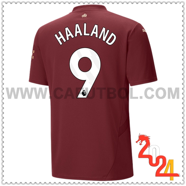 Tercero Camiseta Futbol Manchester City HAALAND #9 2024 2025