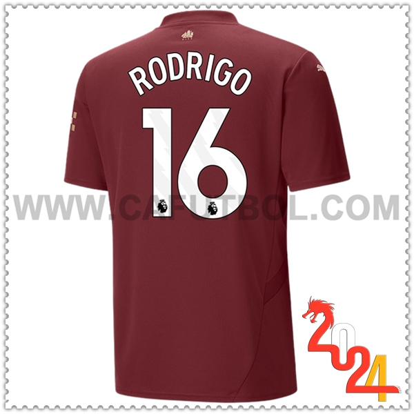 Tercero Camiseta Futbol Manchester City RODRIGO #16 2024 2025