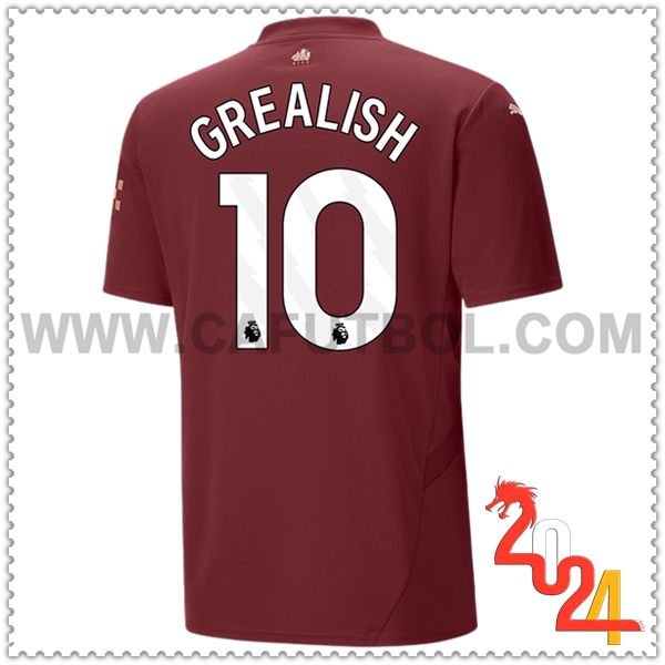 Tercero Camiseta Futbol Manchester City GREALISH #10 2024 2025