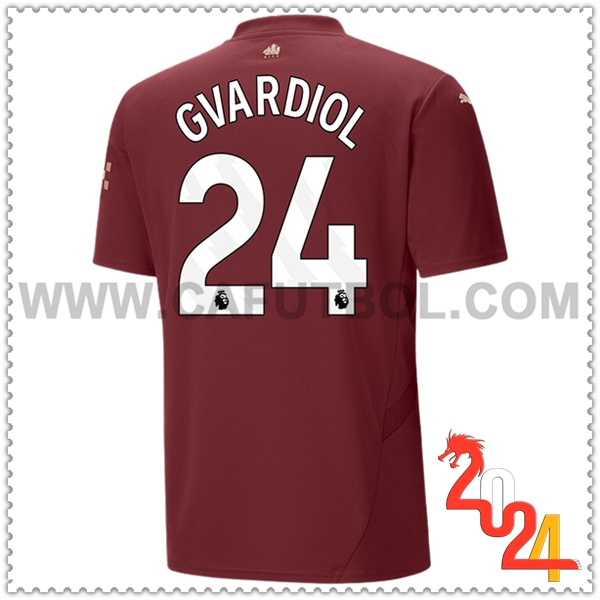 Tercero Camiseta Futbol Manchester City GVARDIOL #24 2024 2025