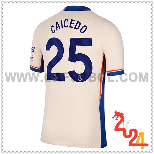 Segunda Camiseta Futbol FC Chelsea CAICEDO #25 2024 2025