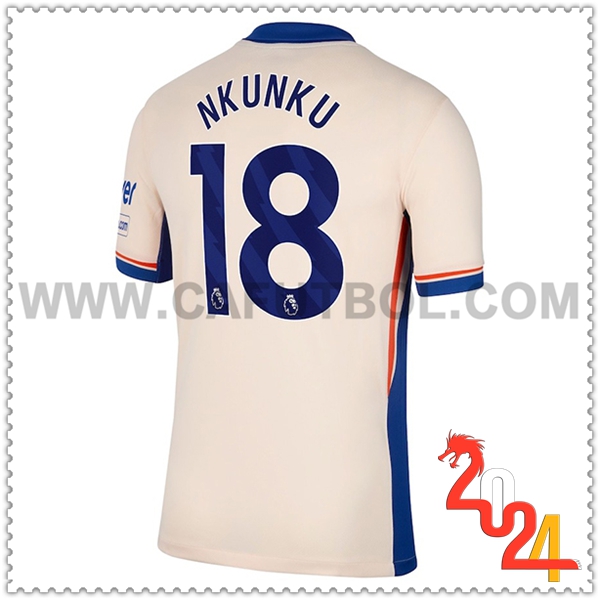 Segunda Camiseta Futbol FC Chelsea NKUNKU #18 2024 2025