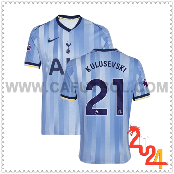 Segunda Camiseta Futbol Tottenham Hotspur KULUSEVSKI #21 2024 2025