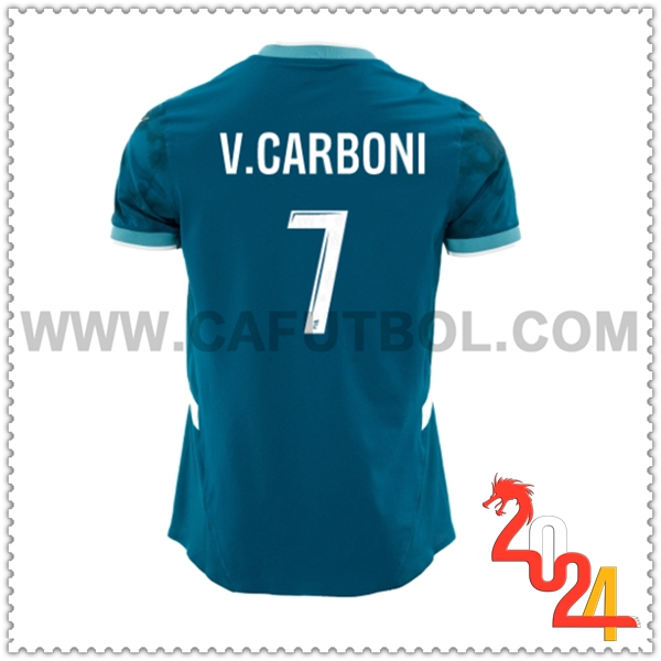 Segunda Camiseta Futbol Marsella OM V.CARBONI #7 2024 2025