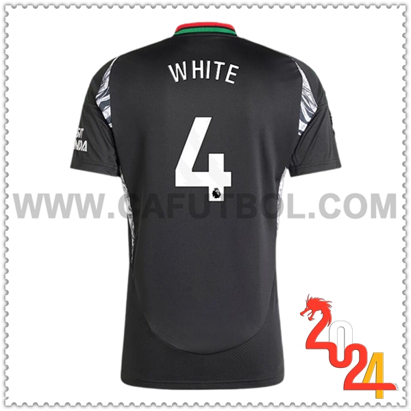 Segunda Camiseta Futbol Arsenal WHITE #4 2024 2025