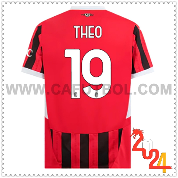 Primera Camiseta Futbol AC Milan THEO #19 2024 2025