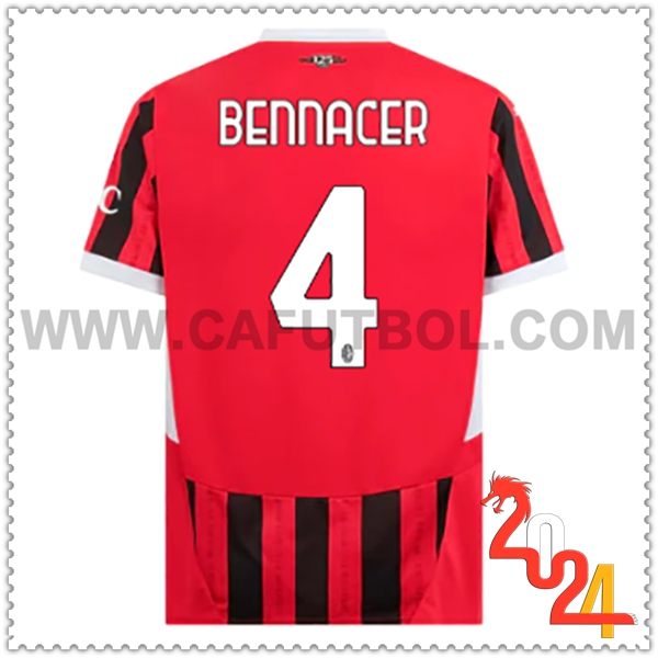 Primera Camiseta Futbol AC Milan BENNACER #4 2024 2025