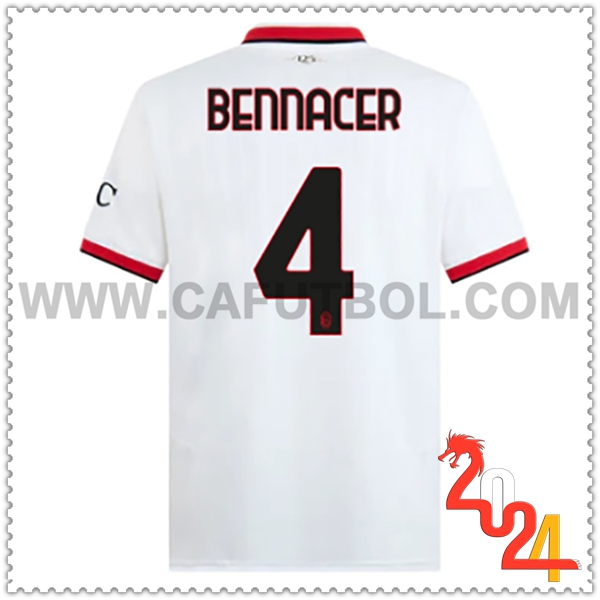 Segunda Camiseta Futbol AC Milan BENNACER #4 2024 2025