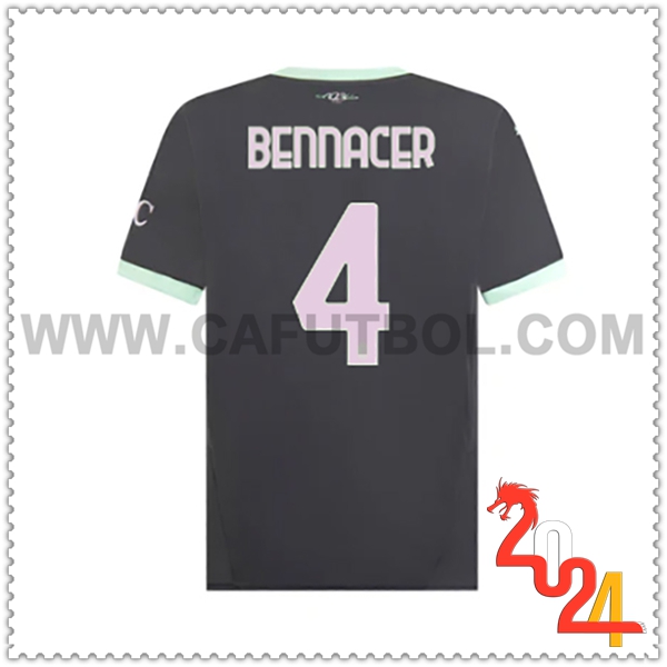 Tercero Camiseta Futbol AC Milan BENNACER #4 2024 2025