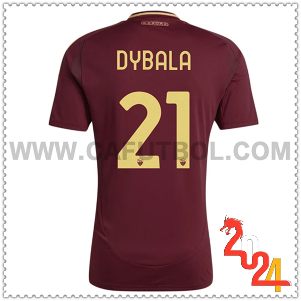 Primera Camiseta Futbol AS Roma DYBALA #21 2024 2025