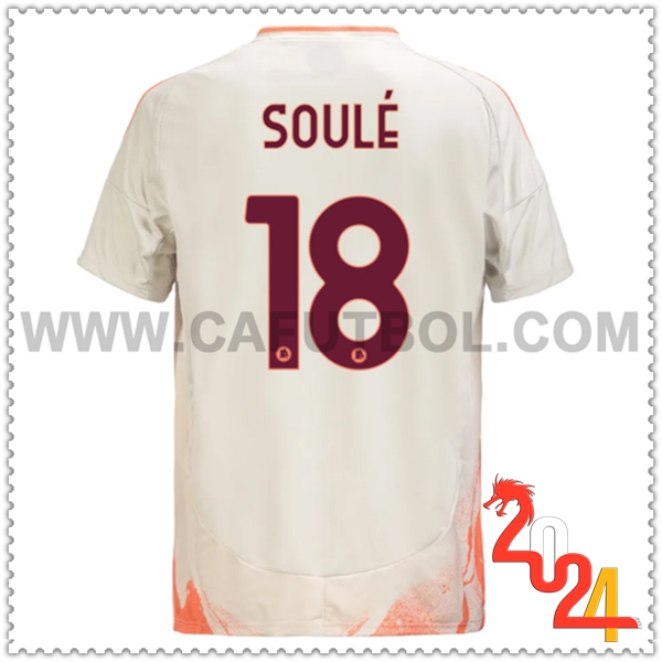 Segunda Camiseta Futbol AS Roma SOULÉ #18 2024 2025