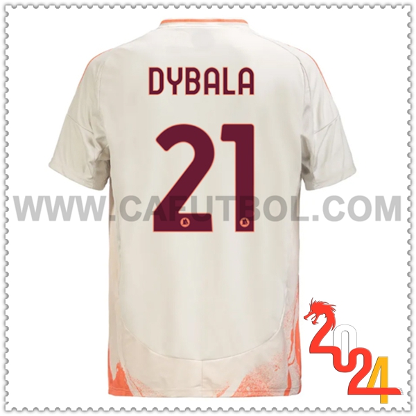 Segunda Camiseta Futbol AS Roma DYBALA #21 2024 2025