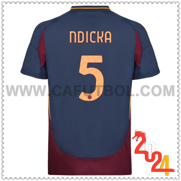 Tercero Camiseta Futbol AS Roma NDICKA #5 2024 2025