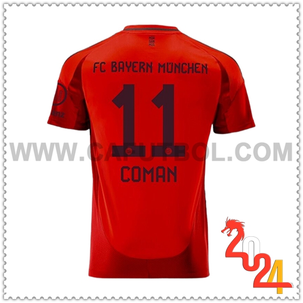 Primera Camiseta Futbol Bayern Munich COMAN #11 2024 2025