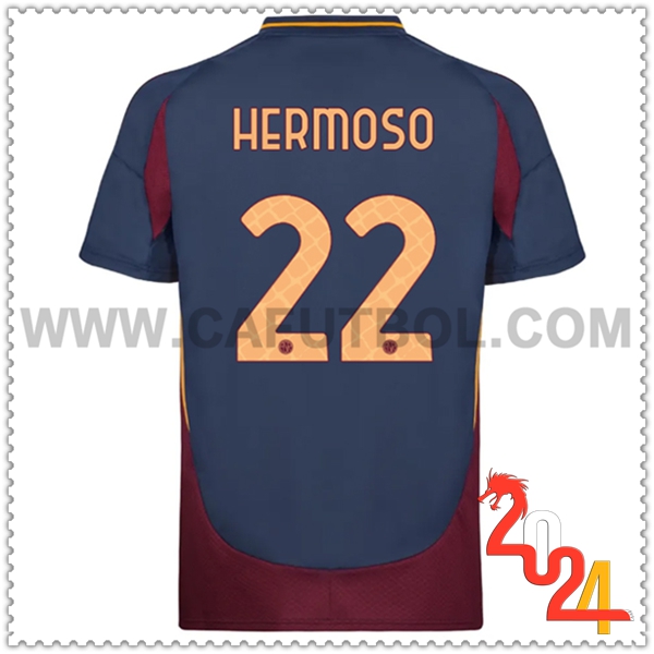 Tercero Camiseta Futbol AS Roma HERMOSO #22 2024 2025