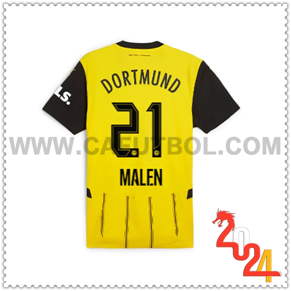 Primera Camiseta Futbol Dortmund BVB MALEN #21 2024 2025